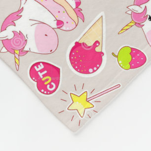 "Unicorns are Real" Fleecedecke