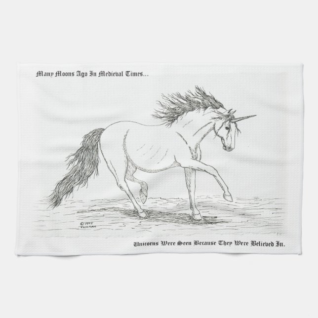 Unicorns Are Real Geschirrtuch (Horizontal)