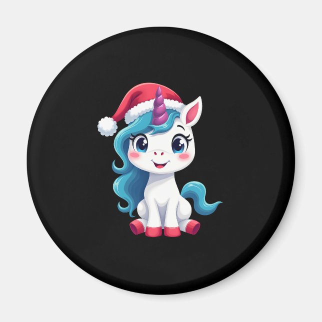 Unicorns Christmas_Santa Claus Unicorn Tank Top (1 Magnet (Vorne)