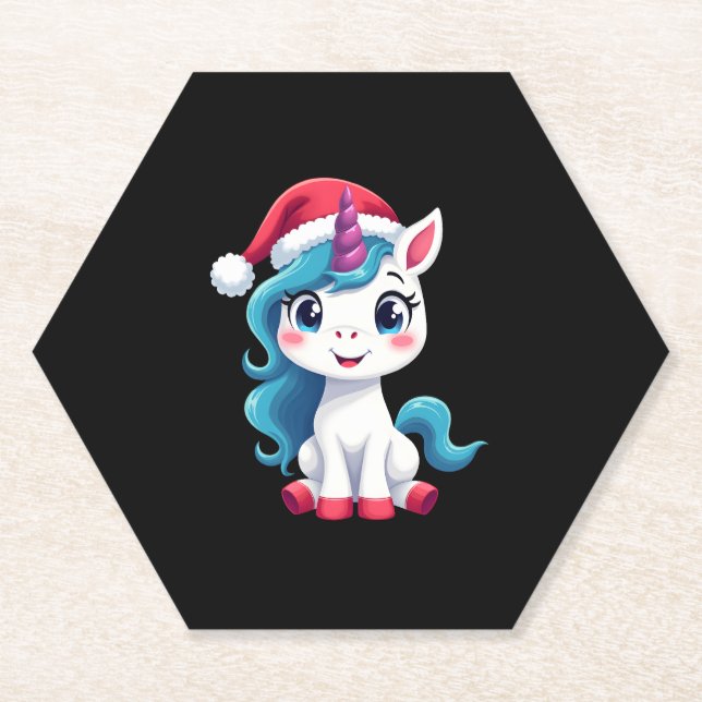 Unicorns Christmas_Santa Claus Unicorn Tank Top (1 Untersetzer (Vorderseite)