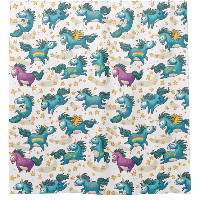 Unicorns Duschvorhang (Vorderseite)