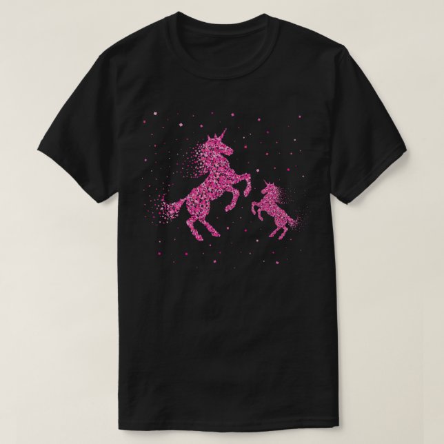 Unicorns Einhorn Reiten T-Shirt (Design vorne)