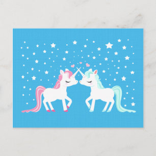 Unicorns in love Postcard Postkarte