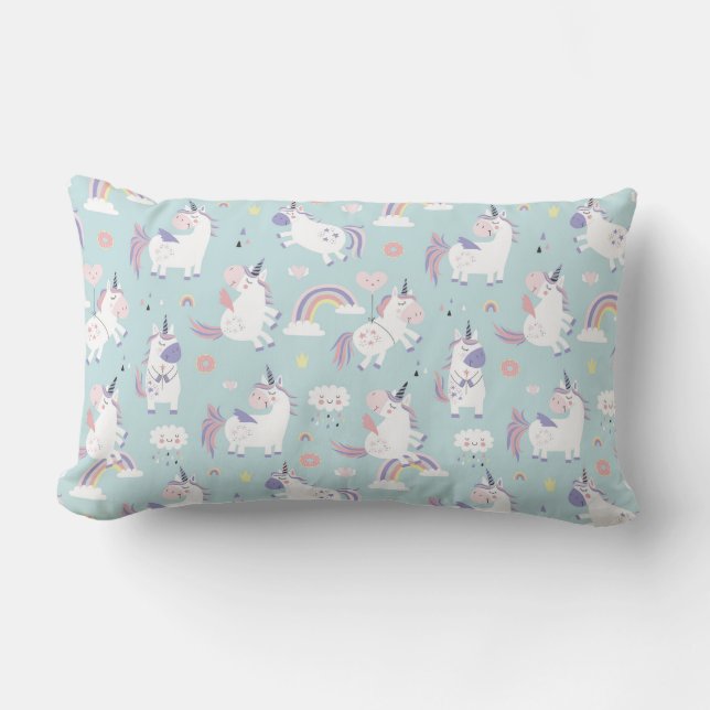 Unicorns Lumbar Pillow Lendenkissen (Vorderseite)