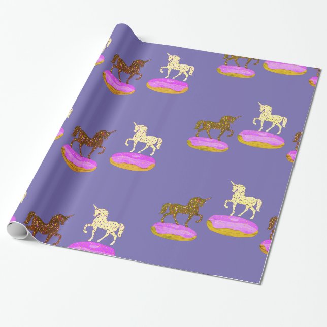 Unicorns Masters Donuts Geschenkpapier (Ungerollt)