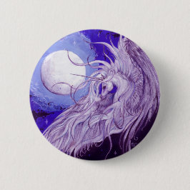 Unicorns Monte Lunar Pegasus Lila Blaues Pferd Button