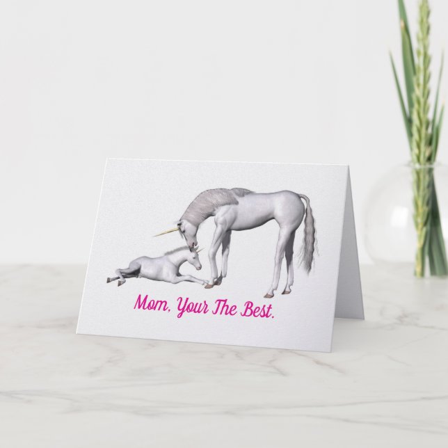 Unicorns Mother's Day Greeting Card Karte (Vorderseite)
