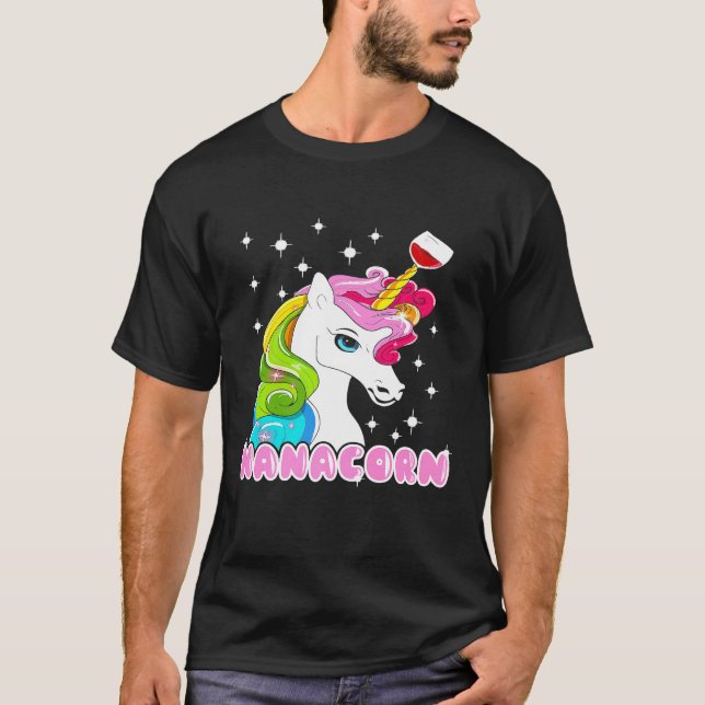 Unicorns Nanacorn Spaß T-Shirt (Vorderseite)