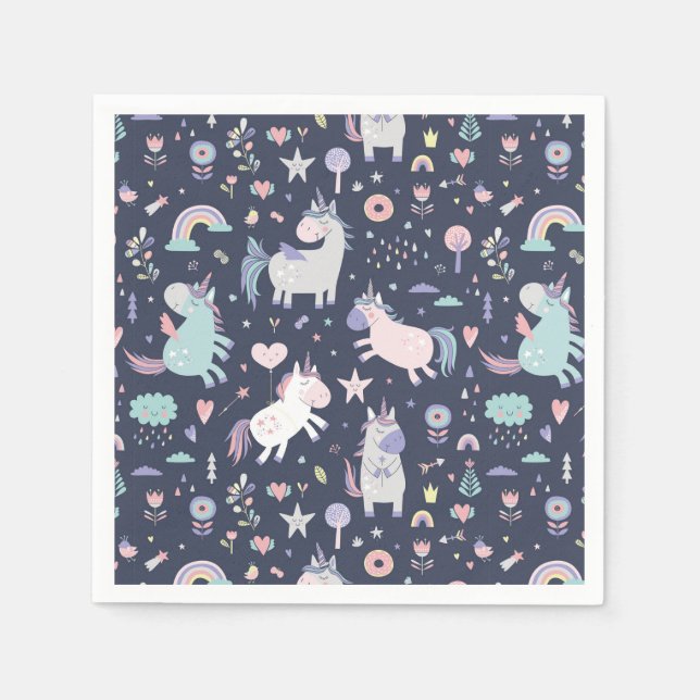 Unicorns Napkins Serviette (Vorderseite)
