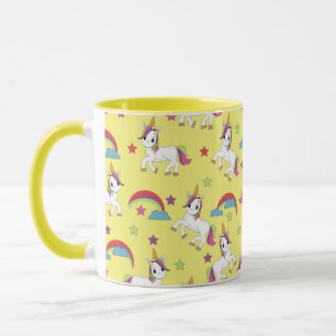 Unicorns, Niedlich gelb Tasse