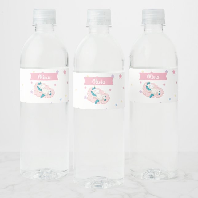 Unicorns-Party Wasserflaschenetikett (Flaschen)