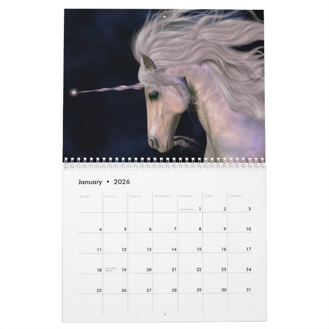 Unicorns & Pegasus-Kalender Kalender (Jan 2026)