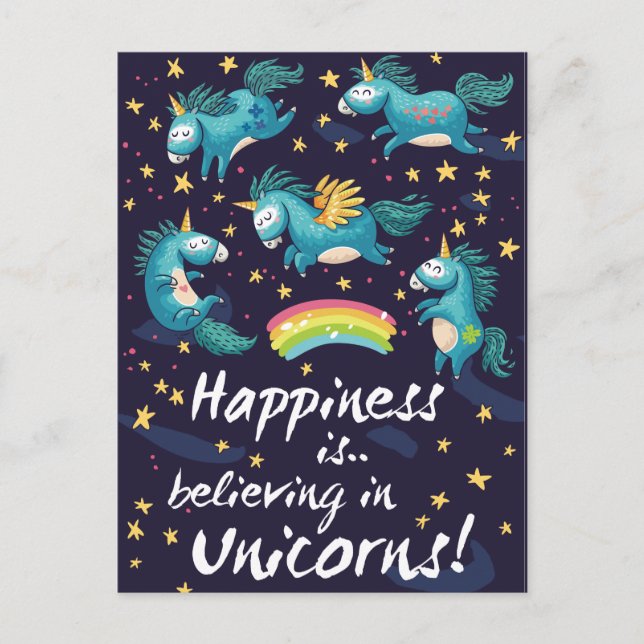 Unicorns Postkarte (Vorderseite)