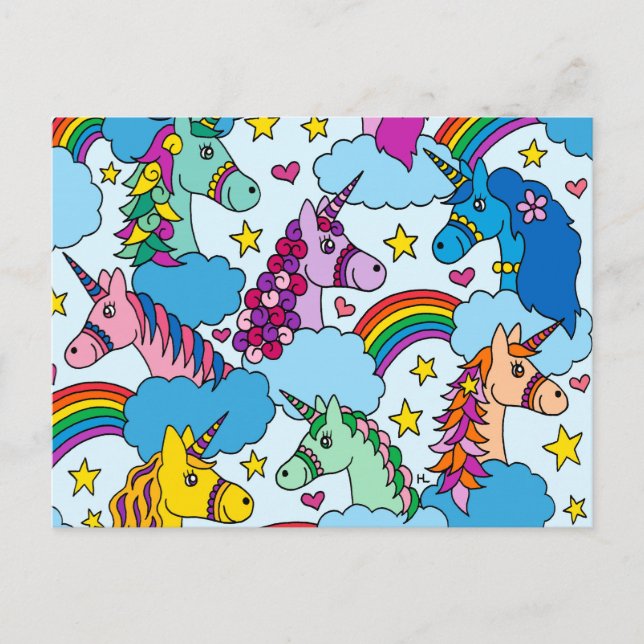 Unicorns Postkarte (Vorderseite)