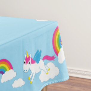 Unicorns & Rainbows Niedlich 1. Geburtstag Party T Tischdecke