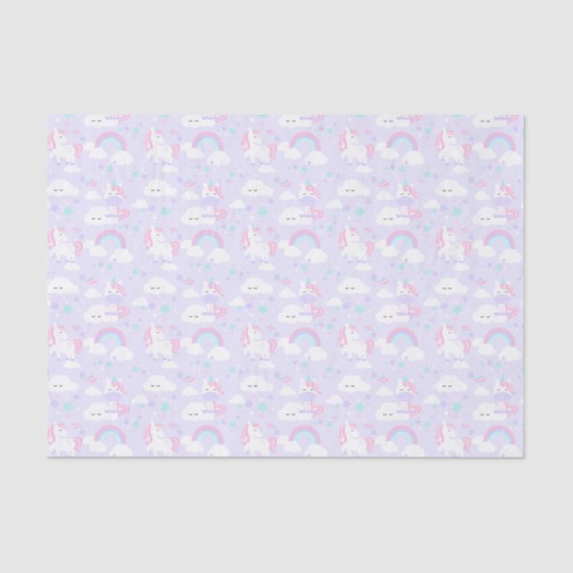 Unicorns & Rainbows Seidenpapier (Vorderseite)
