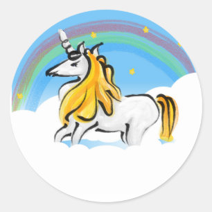 Unicorns Rainbows und Stars Stickers