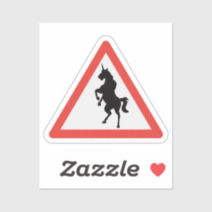 Unicorns Road Sign Cryptozoology Aufkleber