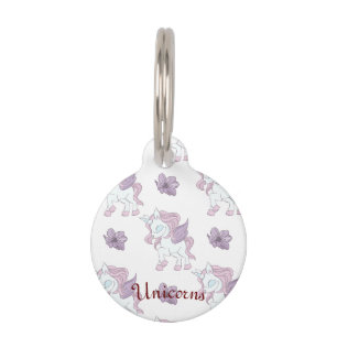 Unicorns Round Pet Tag Haustiermarke