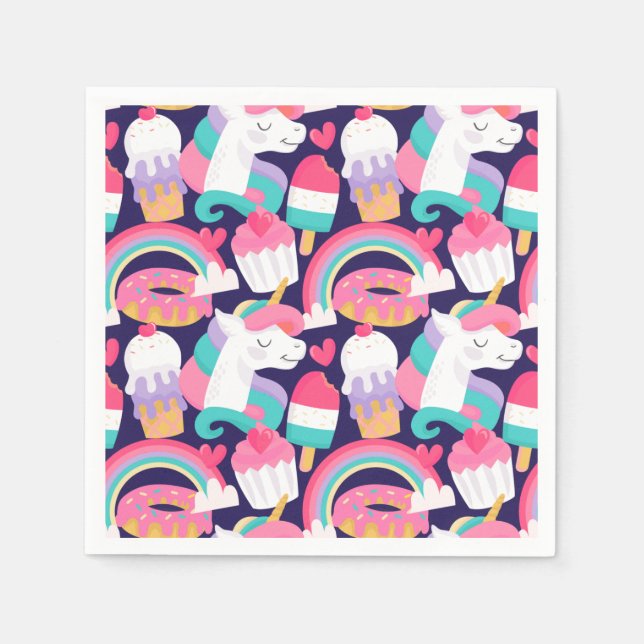 Unicorns Serviette (Vorderseite)