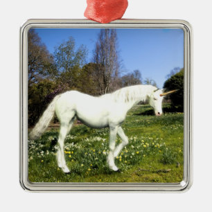 Unicorns Silbernes Ornament
