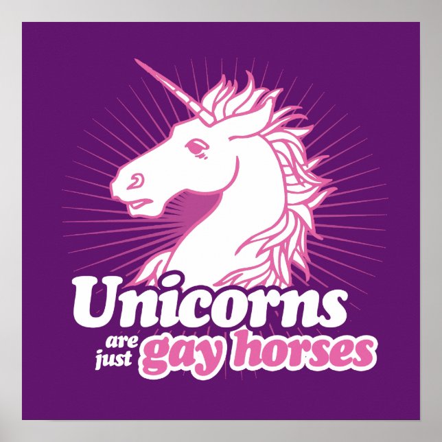 UNICORNS SIND EINFACH GAY HORSES —.pnnn Poster (Vorne)