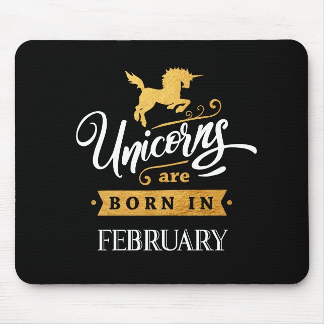 Unicorns sind geborene im Februar - Mousepad (Vorne)