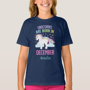 Unicorns sind geborenes im Dezember T-Shirt