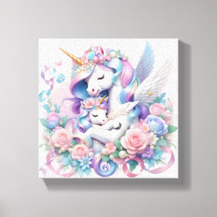 Unicorns Stretched Canvas Print Leinwanddruck