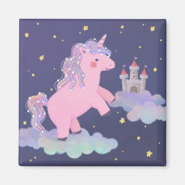 Unicorns Traumfantasy-Illustration Magnet (Vorne)