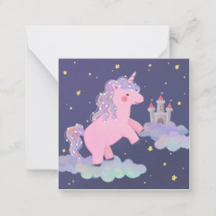 Unicorns Traumfantasy-Illustration Mitteilungskarte