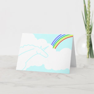 Unicorns-und Regenbogen-Geburtstags-Party Einladung
