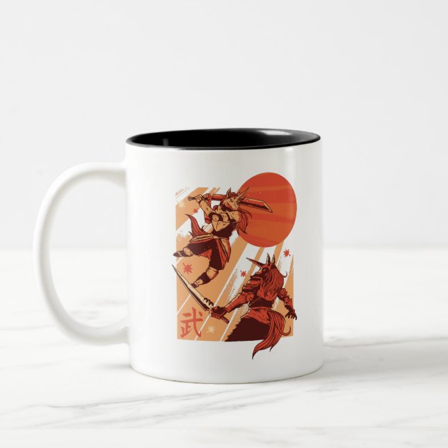 Unicorns Warriors Zweifarbige Tasse (Links)