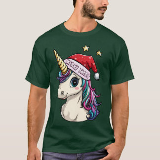 Unicorns Weihnachtsmädchen T-Shirt