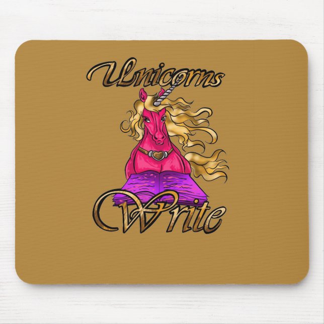 Unicorns Write Mousepad (Vorne)