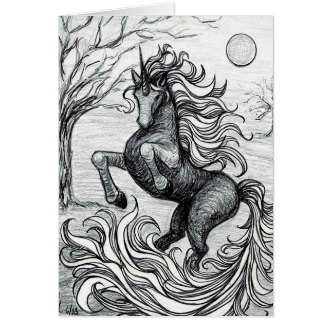 Unicornsschwarzer Unicorn-schwarzes u. weißes (Vorne)