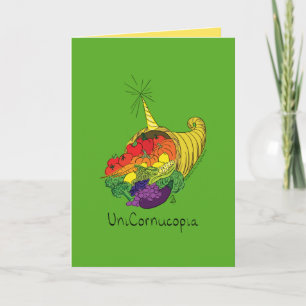 Unicornucopia Erntedank Grußkarte Karte