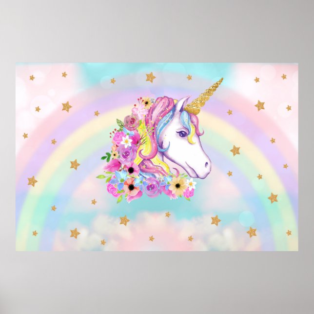 Unicoron-Background-Poster Poster (Vorne)