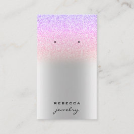 Unicoron Silver Glitzer Ohrring-Grafikkarte Visitenkarte