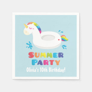 Unicorpool Float Sommer Geburtstagsparty Napkins Serviette