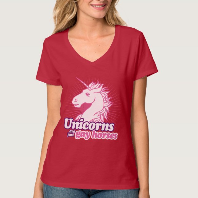 UNICORS SIND EINFACH SPIELPFERDE T-Shirt (Vorderseite)