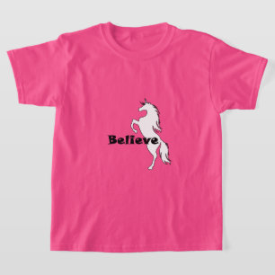 Unicorve Glaube Design - Der T - Shirt für Mädchen