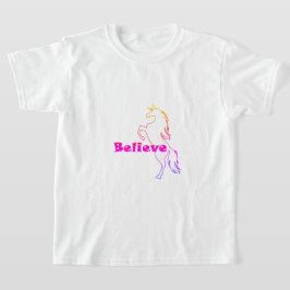 Unicorve Glaube Design - Der T - Shirt für Mädchen