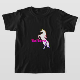 Unicorve Glaube Design - Der T - Shirt für Mädchen