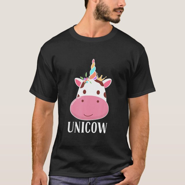 Unicow - Funny Cow Lover spendet Niedliche Kuh Out T-Shirt (Vorderseite)
