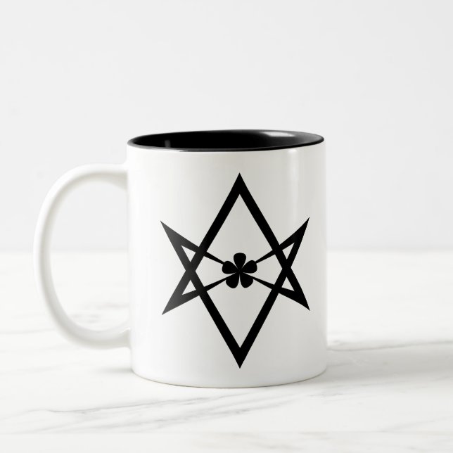 unicursal Hexagram Zweifarbige Tasse (Links)