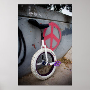 Unicycle für Frieden Poster