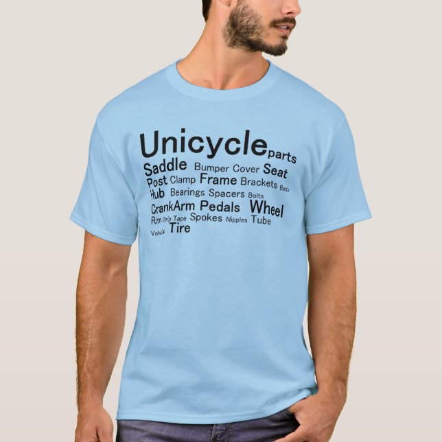 Unicycle parts T-Shirt (Vorderseite)