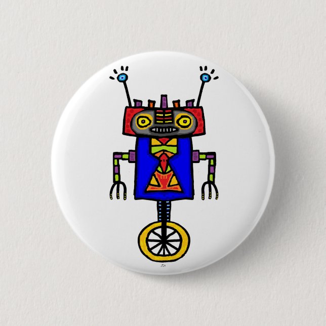 Unicycle-Roboter Button (Vorderseite)