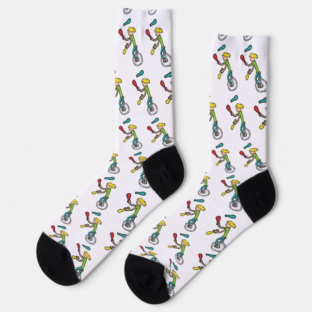 Unicycling Juggler Socken (Linkes Detail)